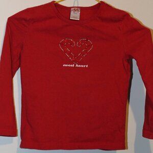 Sweet Candy Cane Bling Long Sleeved Shirt (Size 4/5)